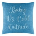 thumbnail image 2 of Sparkles Home  Baby It's Cold Outside Pillow Black Velvet - 20 x 20, 2 of 5