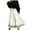 White, variant on IROINNID Elastic Waist Long Skirts For Women High Waist White A-Line Skirt Mesh Skirt Solid Color Skirt