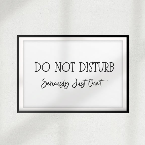 Designs ByLITA Do Not Disturb Seriously Just Don't 11 x 14 UNFRAMED Print Décor Wall Art
