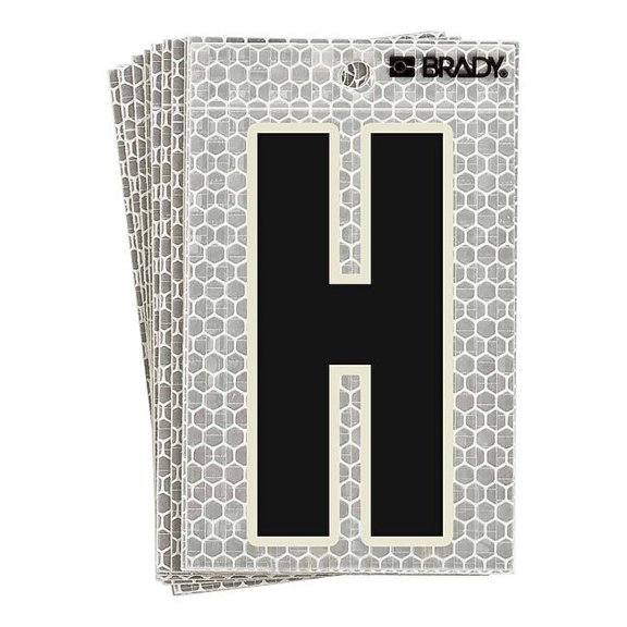 Brady LetterLabel,3-1/2inH,2-1/2inW,PK10 3010-H