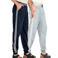 thumbnail image 1 of SET DE 2 PANTS DEPORTIVOS PARA HOMBRE CHANDAL COLORES AZUL MARINO Y GRIS CLARO ELASTICOS Y CON BOLSILLOS, 1 of 5