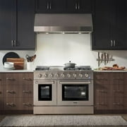 Thor Kitchen 48 Inch 6 Burner Gas Range Double Oven, Stainless Steel
