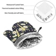 thumbnail image 7 of Oven Mitts and Pot Holders 4 Piece, glod Eiffel Tower daisy High Heat Slip Resistant Oven Mitt and Trivets Set Kitchen Oven Glove Pot Holders for Cooking Baking Grilling, 7 of 7
