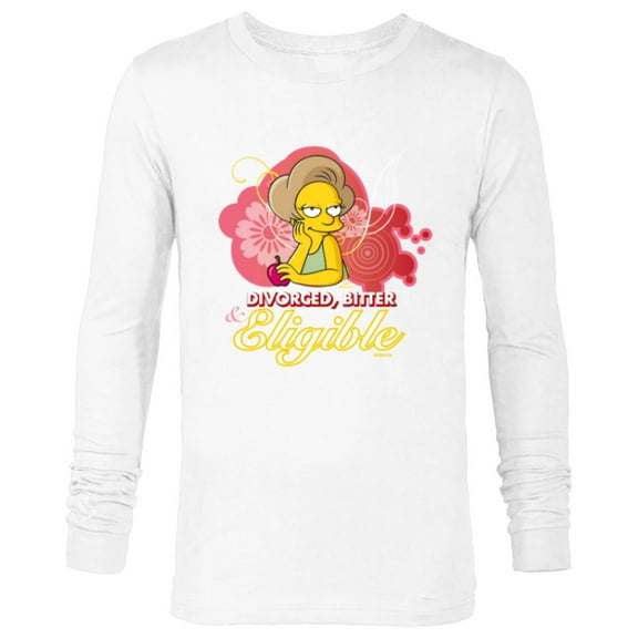 The Simpsons Edna Krabappel Divorced Bitter Eligible Retro - Long Sleeve T-Shirt for Men - Customized-White