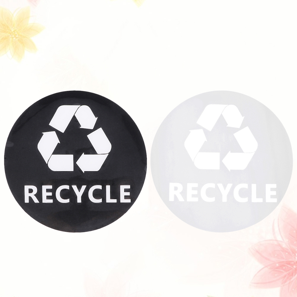 3 Pcs Recycle Stickers Self-adhesive Decal Emblems Recyclable Garbage ...