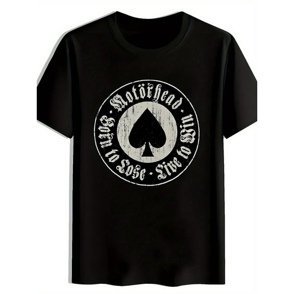 Men's Vintage Rock Band Graphic T-Shirt - & SO to SPEAK Design, Black Distressed Print Short Sleeve Tee, Breathable Polyester Round Neck Top for Summer Concerts, Festivals & Casual Wear, Festival