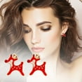 thumbnail image 4 of Fiudx Pendientes Navideños, Conjunto de Joyas y Diseño Festivo, Elegantes Accesorios para Las Orejas, Ideales para Fiestas y Banquetes, Regal Navideño para Mujer, Incluye Un Par., 4 of 4