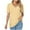Yellow-06, variant on Mittory Eyelet Tops for Women Trendy Ruffle Trim Puff Short Sleeve Summer T Shirts V Neck Tunic Blouses