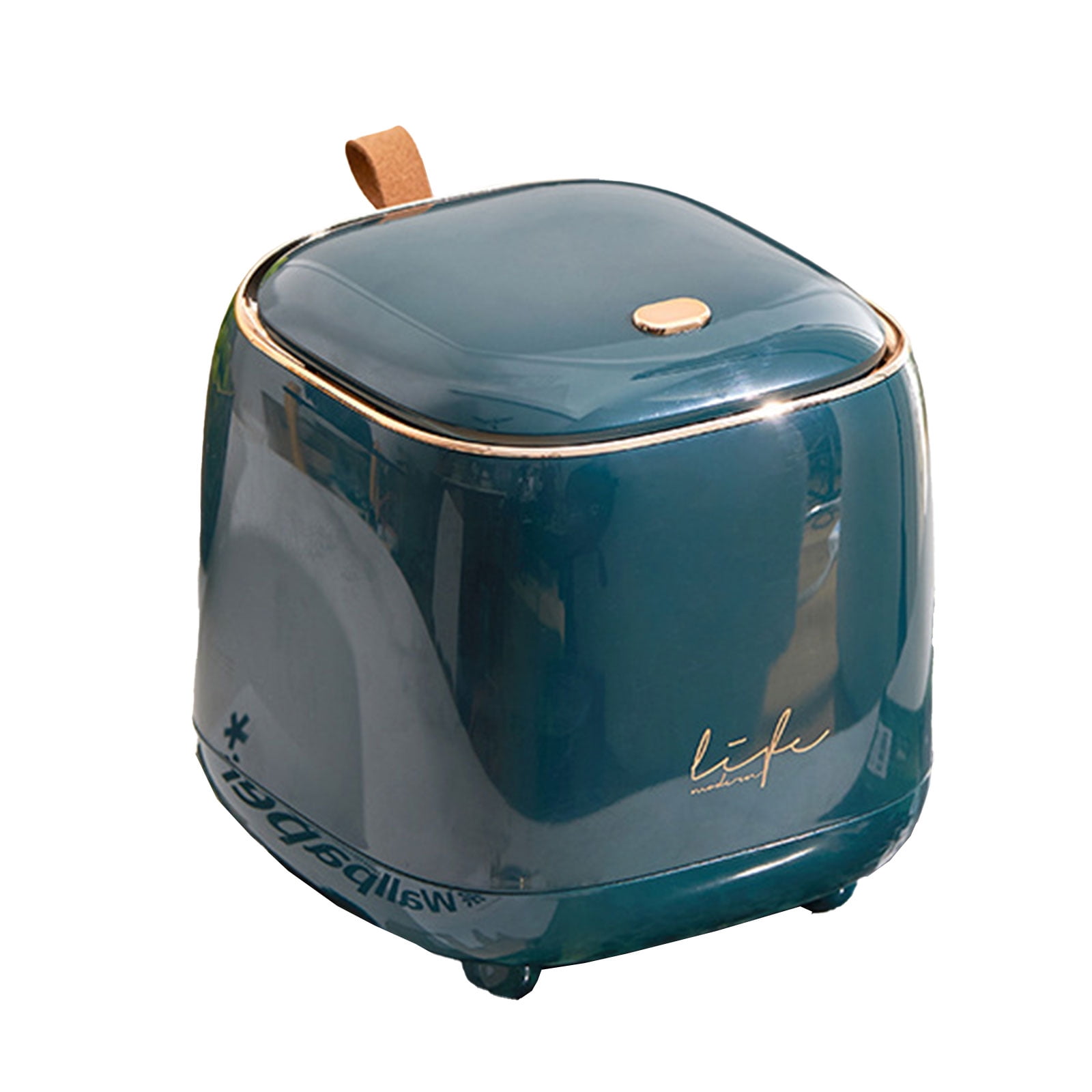 Mini Desktop Wastebasket, Office Countertop Small Trash Can with Lid