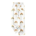 thumbnail image 5 of Women Wide-Leg Cute Rainbow Pajama Pants With Pockets Flannel Fleece 2025 Warm Cozy Sleepwear Soft Home Loungewear Relaxed Fit Fall Winter Casual Fuzzy Bottoms, 5 of 8