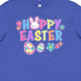 thumbnail image 4 of Inktastic Happy Easter with Bunny Face and Easter Eggs Youth T-Shirt, 4 of 5