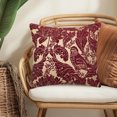 thumbnail image 4 of Unique Bargains Throw Pillow Covers Set of 2, Floral Decor Cushion Cover Red 18" x 18", 4 of 6
