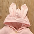 thumbnail image 6 of Mikilon Toddler Kids Boys Girls Cute Cartoon Rabbit Ears Solid Color Cotton Romper Infant Onesies Girls 3-6 Months Pink 2023 Deal, 6 of 8