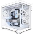 thumbnail image 1 of Funda para PC MUSETEX Y6 ATX Mid Tower con 3 ventiladores de 120 mm, color blanco, 1 of 6