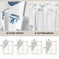thumbnail image 5 of Blue Spring Floral Swag Curtains for Kitchen/Bedroom/Living Room, Watercolor Elegant Pastoral Flowers Scalloped Curtains 63 Inch Long, Window Swag Topper Curtains Valances 2 Panels Set 36"x63", 5 of 8