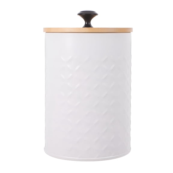 ACDANC Metal Kitchen Canister For Countertop With Airtight Bamboo Lid Large Flour And Sugar Containers For Coffee Tea Spice