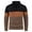 F133-Coffee, variant on FYDUU Men's Pullover Sweaters Fall/Winter Mens Color Block Collar Sweater Fashionable Oversized Knitwear For Men Sweater Fall Tops