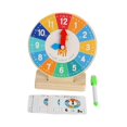 thumbnail image 4 of Reloj De Madera Juguete Ense?anza Relojes Para Ni?os Para Jardín De Infantes Para 3 4 5 A?os Manual Sunnimix aprender reloj, 4 of 8