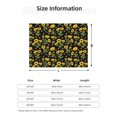 thumbnail image 5 of Fuzoiu Bees and Sunflowers Print Flannel Blanket,Throw Blanket,Flannel Home Decor,Fleece Bed Blankets,Cozy Soft Blanket for Bed, Sofa, Camping, and Travel-80"x60", 5 of 6