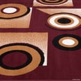 thumbnail image 4 of Allstar Burgundy Area Rug. Contemporary. Abstract. Traditional. Formal. Shapes. Spirals. Circles (5' 2" x 7' 1"), 4 of 7