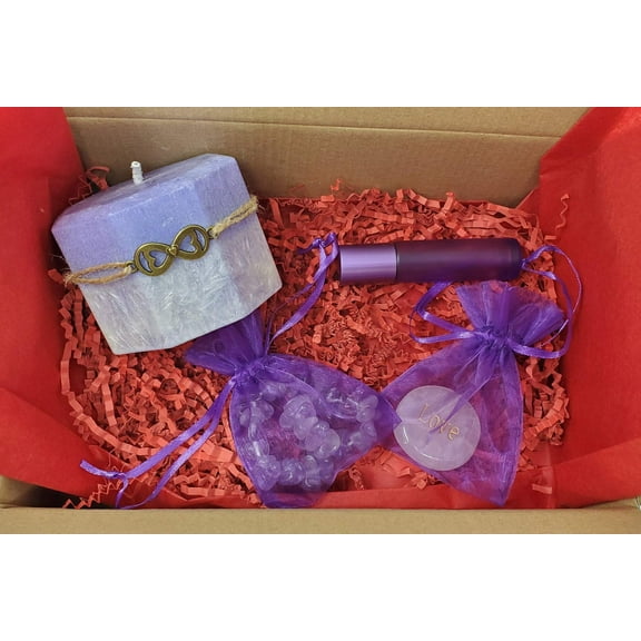 Gift box Amethyst Crystals