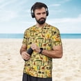 thumbnail image 4 of Wukai Ethnic African Print Men's Short-Sleeved Mesh T-Shirt,Quick-Dry Short Sleeve Workout T-Shirt-Large, 4 of 8