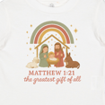 thumbnail image 4 of Inktastic Matthew 1:21 Nativity Scene the Greatest of All Boys or Girls Baby T-Shirt, 4 of 5