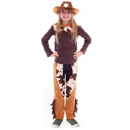 Boo! Inc. Ride 'em Cowgirl Halloween Costume | Western Outlaw Sheriff Girls Dress Up