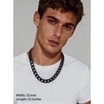 thumbnail image 2 of Cuban Link Chain for Men Women Stainless Steel Curb Necklace, 7/9/12/15 MM Chunky Chain Silver/Gold/Black Mens Hip Hop Jewelry 18''-30'', 2 of 17