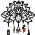 thumbnail image 5 of HELLOYOUNG Metal Wall Coat Rack, 6 Hook Heavy Duty Wall Mounted Hanging Storage Organizer, Black Iron Entryway Hallway Home Decor Bedroom Closet, 5 of 6