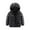 Black, variant on Toddler Kids Boys Girls Winter Coats Solid Color Cotton Jacket for 2-12 Years Lightweight DownJacket Baby Puffer Hooded Coats Outerwear