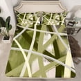 thumbnail image 2 of Castle Fairy Minimalist Vintage Stripes Twin Sheet Sets,Abstract Mid Century Bedding, 2 of 7