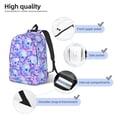 thumbnail image 3 of Disketp Blue Skull Daisy Mochila de Lona Estampada, Mochila Escolar de Viaje Ligera para Estudiantes y Portátil-Medium, 3 of 5
