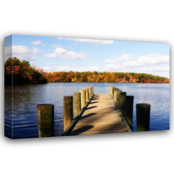 Alan Hausenflock 40x28 Gallery Wrapped Canvas Wall Art Titled - Greenwood Lake II
