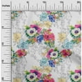 thumbnail image 1 of oneOone Silk Tabby White Fabric Flower Artistic Sewing Fabric By The Yard Printed Diy Clothing Sewing Supplies 42 Inch Wide, 1 of 4