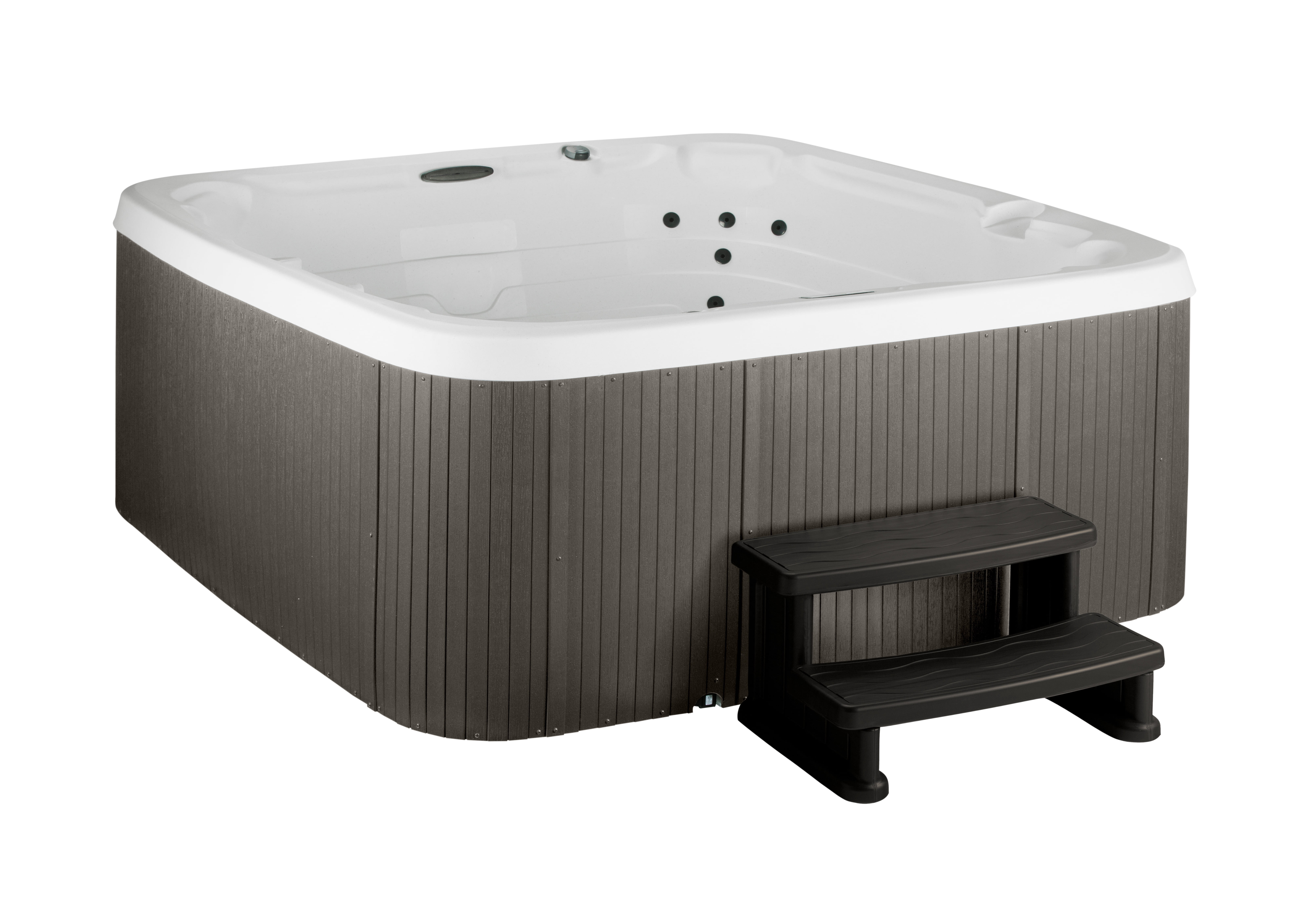 Lifesmart LS450DX, 7-Person, 22-Jet, Plug and Play Spa, Arctic White/Coastal Gray