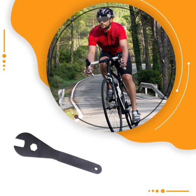 stanreset Carbon Steel Cone Spanner Wrench Spindle Axle Cycling Bike Repair Tool - 13MM 17MM