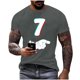 thumbnail image 2 of Tops para hombre, blusas y camisas de manga corta con cuello redondo para hombre, jersey informal con cuello redondo estampado para hombre, pantalones cortos deportivos para fitness, blusa de poliéste, 2 of 5