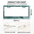 thumbnail image 3 of 2-Pack Aluminum License Plate Frame with 2 Holes for GM License Plate Cover with Free Screws Blue Green Marble Texture, 3 of 8