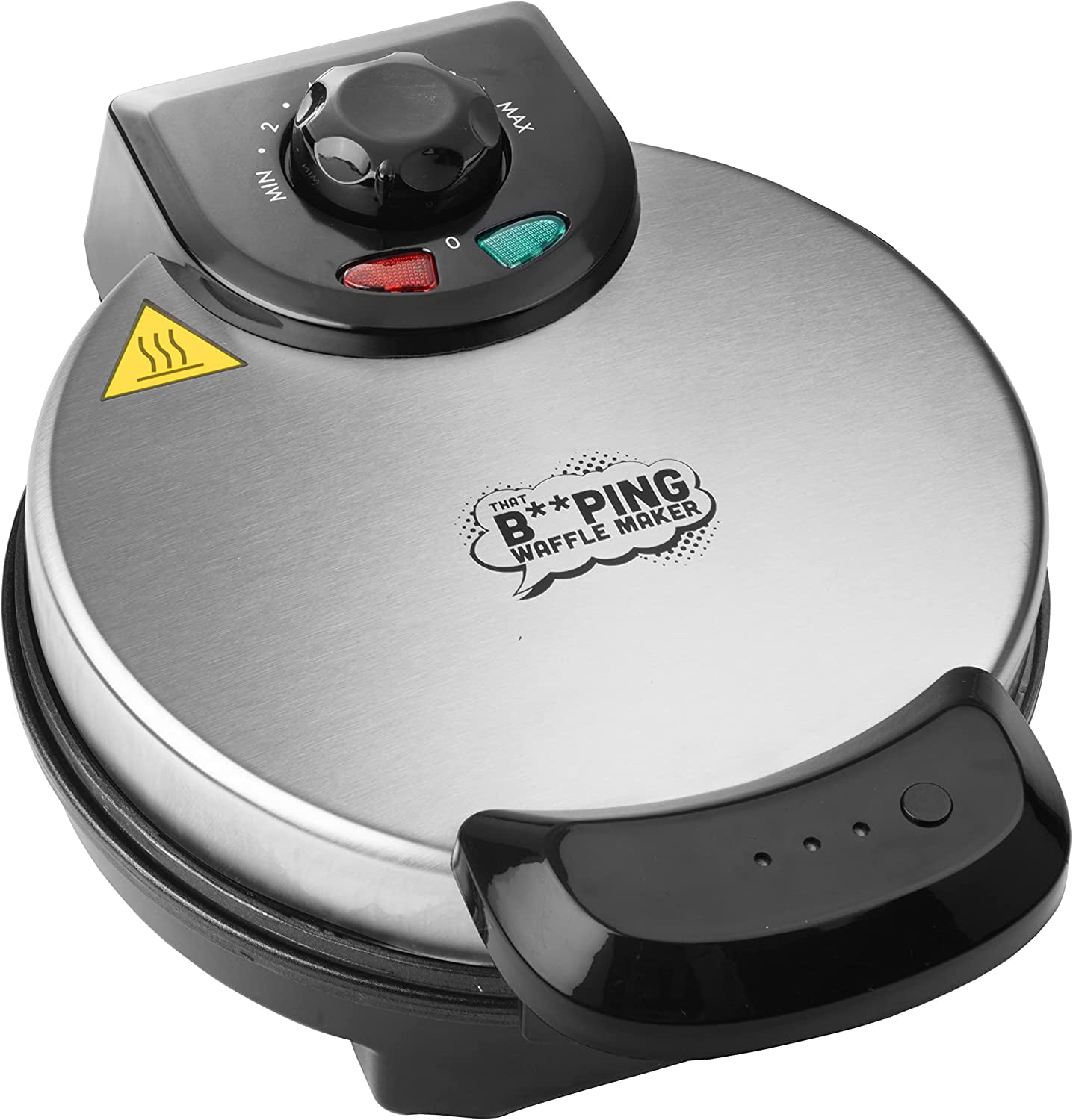CucinaPro That BEEPING Waffle Maker- Personal 7" Belgian Waffler that BEEPS with Tone when Ready - Electric, Non Stick Griddle Iron w/Adjustable Browning Control- Make Breakfast Special