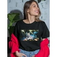 thumbnail image 2 of Luminous Tiger T-Shirt Women -Anthony Chirstou Designs, Female 3X-Large, 2 of 4