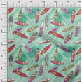 thumbnail image 3 of oneOone Polyester Spandex Turquoise Green Fabric Beach Quilting Supplies Print Sewing Fabric By The Yard 56 Inch Wide, 3 of 4