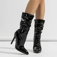thumbnail image 7 of UngA Boots for Women Knee High Boots Women Pointed Toe Tall Boots 3 In Stiletto High Heel Long Boots Side Zipper Dress Knee High Boots Black,7, 7 of 7