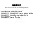 thumbnail image 2 of Front Rear Suspension Link Kit for Car Toyota Matrix Corolla Pontiac Vibe - Left Right Side (Driver Passenger) K72-100819, 2 of 2