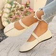 thumbnail image 4 of Party Evening Comfortable Elegant Dress Shoes for Women Round Toe Shallow Cut Plus Size Spring Summer White 7, 4 of 9