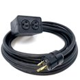 thumbnail image 1 of Rubber Quad Duplex Box - 4 AC Outlets & 25' 12/3 Hardwired Power Cable, USAMade, 1 of 3