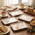 thumbnail image 4 of OJSFQUFP Christmas Rectangular Platter Serve Cookies & Festive Treats Ceramic Serving Tray Santa Reindeer Tree Decor Home Table Celebration, 4 of 7