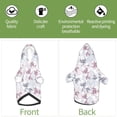 thumbnail image 6 of Cauagu Lilies Flowers Pattern Winter Pet Hoodie Sweatshirts- Dog Hoodie Sweater with Leash Hole - Cute Dog Hoodie - Pet Clothes Puppy Cat Custume -X-Small, 6 of 8