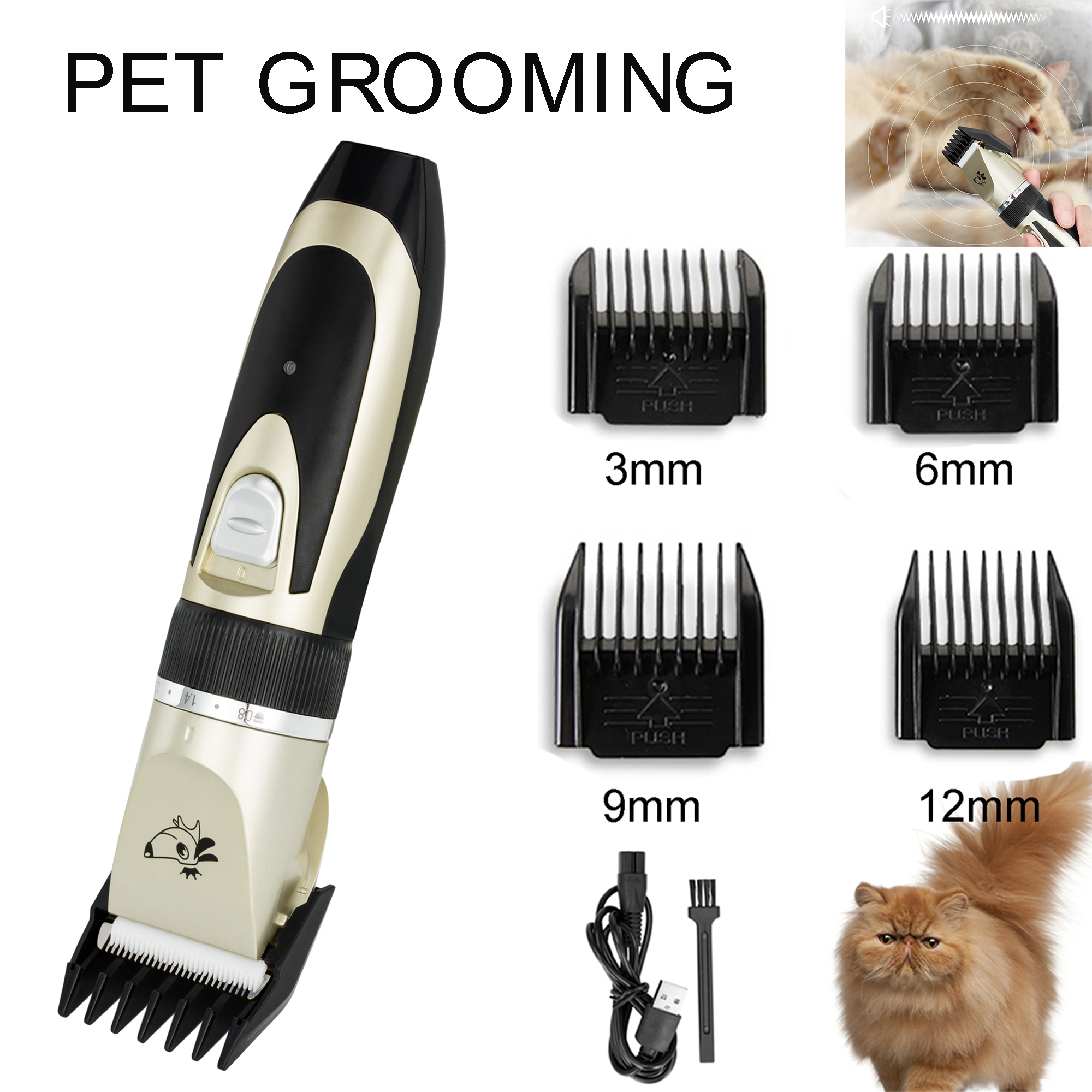 ALING Professional Cordless Electric Pet Cat Dog Hair Cutting Clipper