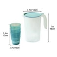 thumbnail image 3 of InsCrazy Plastic Pitcher, Large Capacity Pitcher, Large Capacity BPA-FREE Iced Tea Pitcher, for Lemonade, Iced Tea, Milk, Juice, Beverages on Clearance 51oz, 3 of 8